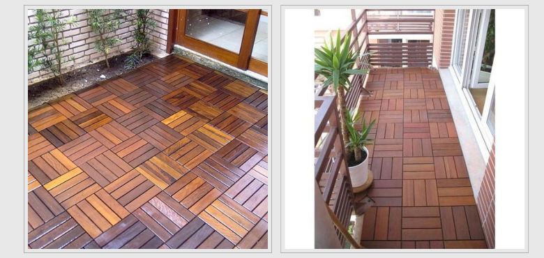 installation services of wooden deck floor in balcony